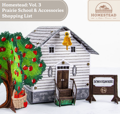 Homestead Volumes 1-6 - VARIOUS FABRIC KITS - Prairie Barn, Prairie House, Prairie School, Prairie Church, Prairie Post Office, Prairie Mercantile - USE THE DROP DOWN TO MAKE YOUR SELECTION