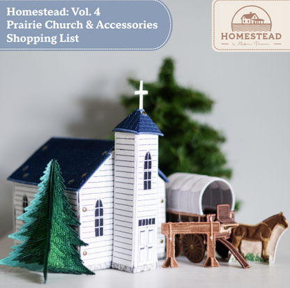 Homestead Volumes 1-6 - VARIOUS FABRIC KITS - Prairie Barn, Prairie House, Prairie School, Prairie Church, Prairie Post Office, Prairie Mercantile - USE THE DROP DOWN TO MAKE YOUR SELECTION