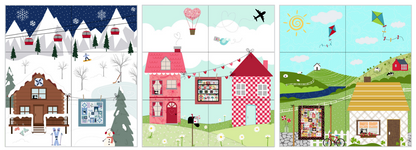 Kimberbell Home Sewn Fabric Kits for Volume 1 (April, May, June), Volume 2 (July, August, September), Volume 3 (October, November, December) and Volume 4 (January, February, March).  USE THE DROP DOWN WINDOW TO MAKE YOUR SELECTION