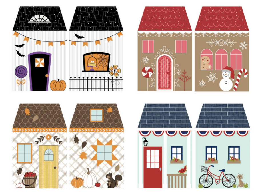 PREORDER Kimberbell Holiday Cottage Tissue Toppers Vol 1. Design and/or Embellishment kit BUNDLE DUE OUT APRIL 28TH 2027