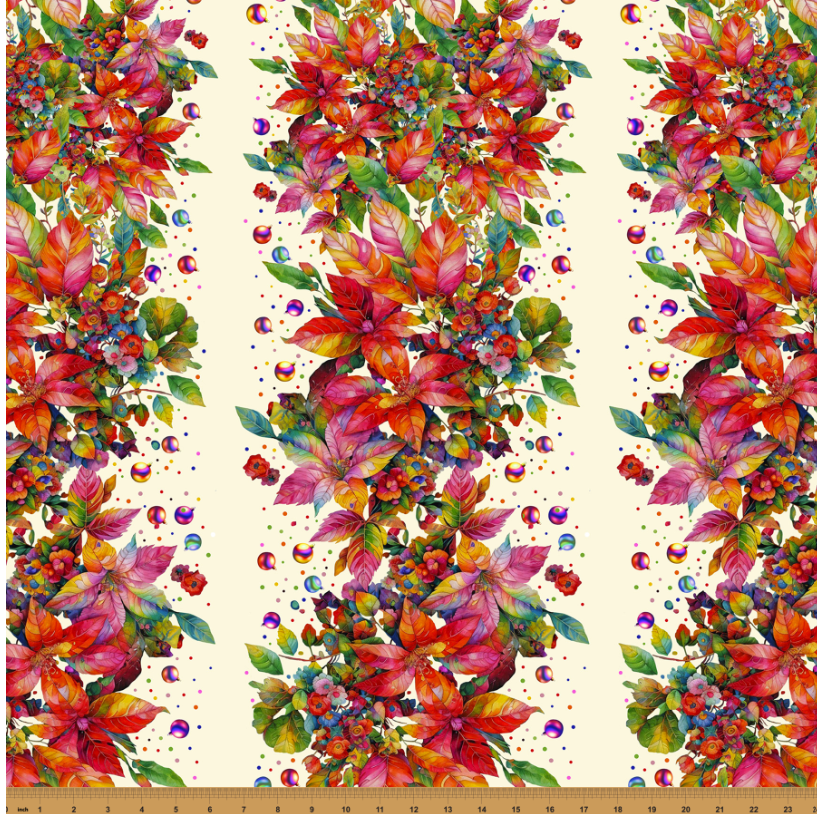 Hoffman Fabrics Yuletide Blooms Fabric Collection Sold by the yard