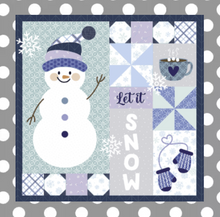 Load image into Gallery viewer, Fabric Kit WITH EMBELLISHMENTS for Kimberbell&#39;s Let It Snow 22&quot; Pillow READY TO SHIP THE BEGINNING OF DECEMBER - 3 COLOR OPTIONS