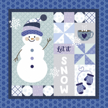 Load image into Gallery viewer, Fabric Kit WITH EMBELLISHMENTS for Kimberbell&#39;s Let It Snow 22&quot; Pillow READY TO SHIP THE BEGINNING OF DECEMBER - 3 COLOR OPTIONS