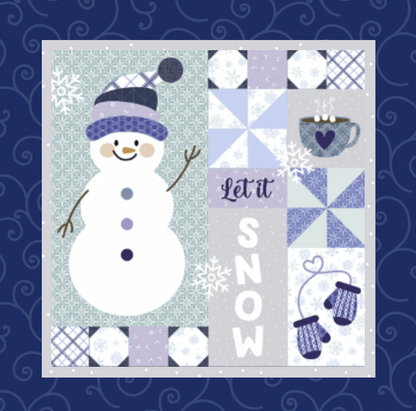 Fabric Kit WITH EMBELLISHMENTS for Kimberbell's Let It Snow 22" Pillow 4 COLOR OPTIONS