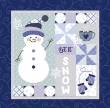Load image into Gallery viewer, Fabric Kit WITH EMBELLISHMENTS for Kimberbell&#39;s Let It Snow 22&quot; Pillow READY TO SHIP THE BEGINNING OF DECEMBER - 3 COLOR OPTIONS
