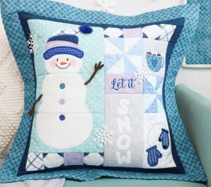 Fabric Kit WITH EMBELLISHMENTS for Kimberbell's Let It Snow 22" Pillow 4 COLOR OPTIONS