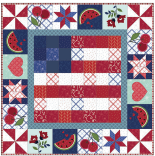 Kimberbell PATRIOTIC Reimagined Table Topper FABRIC KIT only - Embroidery designs sold separately