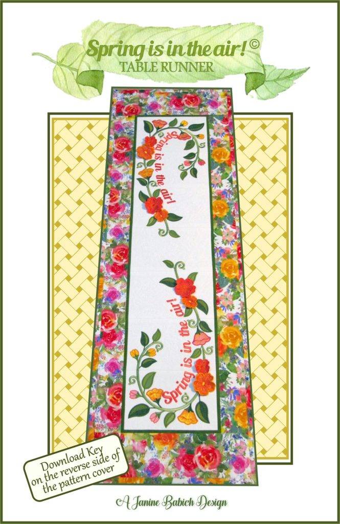 Janine Babich Spring is in the air! Table Runner Pattern # JBDSAIR Physical Design Leaflet OR Download Code Emailed to you