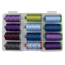 Load image into Gallery viewer, Aurifil Twilight Garden Thread Set - 12 thread set TM12LS004