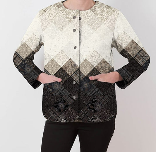 Tamarack Jacket Fabric KIT AND PATTERN Using Field of Seams Bittersweet Fabric