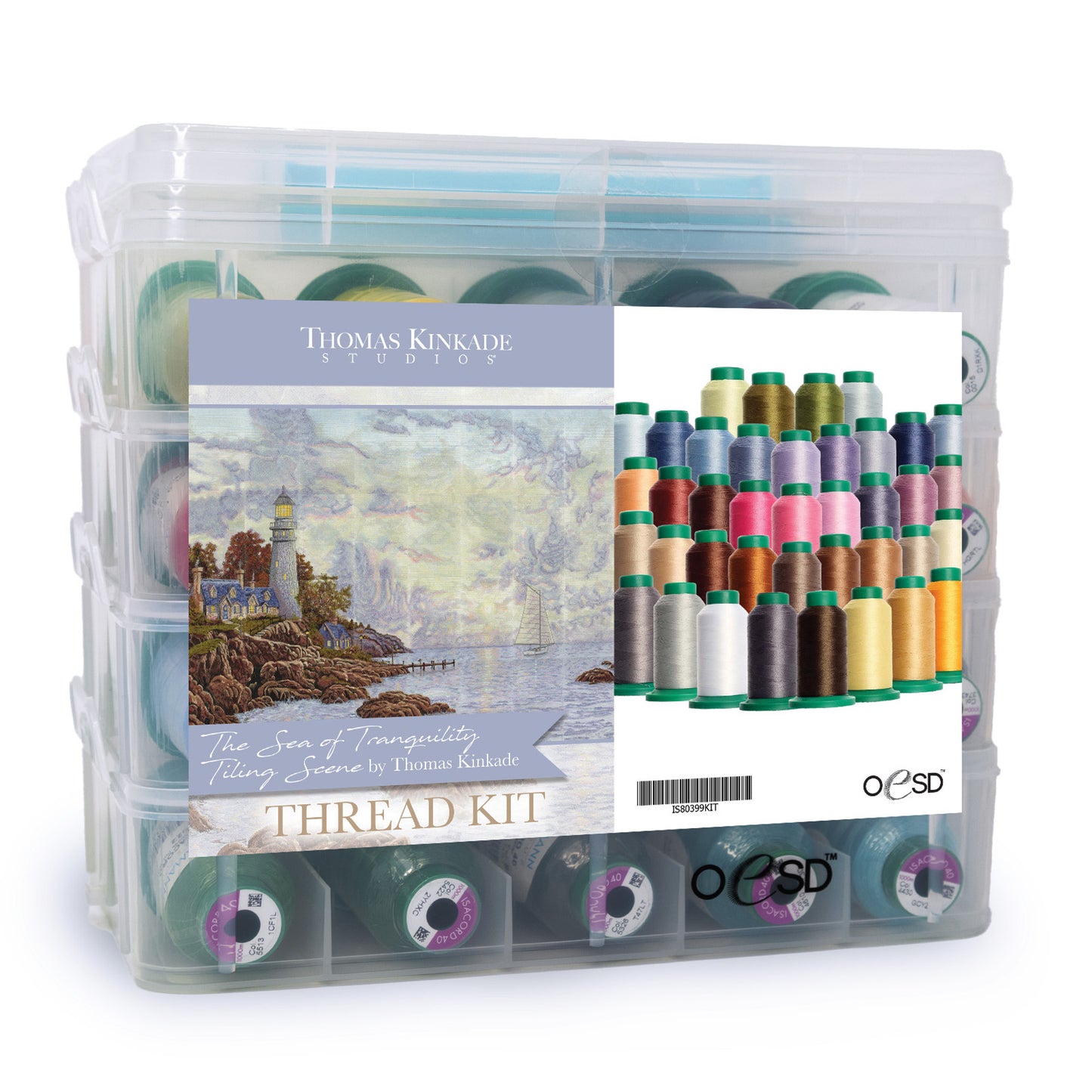 OESD Thomas Kinkade The Sea of Tranquility Tiling Scene Thread Set IS80399KIT