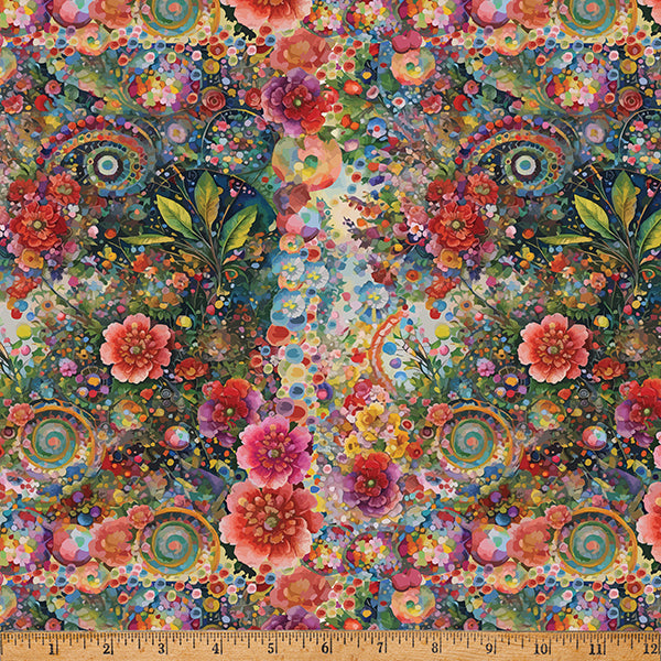 Hoffman Whimsical Flower Garden Fabric Collection Sold by the Yard
