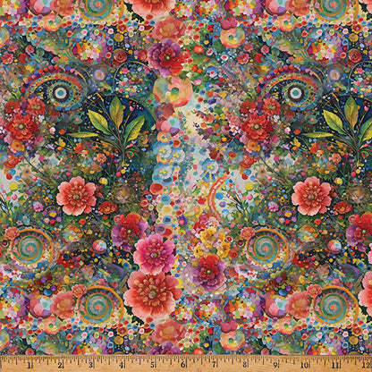 Hoffman Whimsical Flower Garden Fabric Collection Sold by the Yard