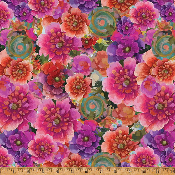 Hoffman Whimsical Flower Garden Fabric Collection Sold by the Yard
