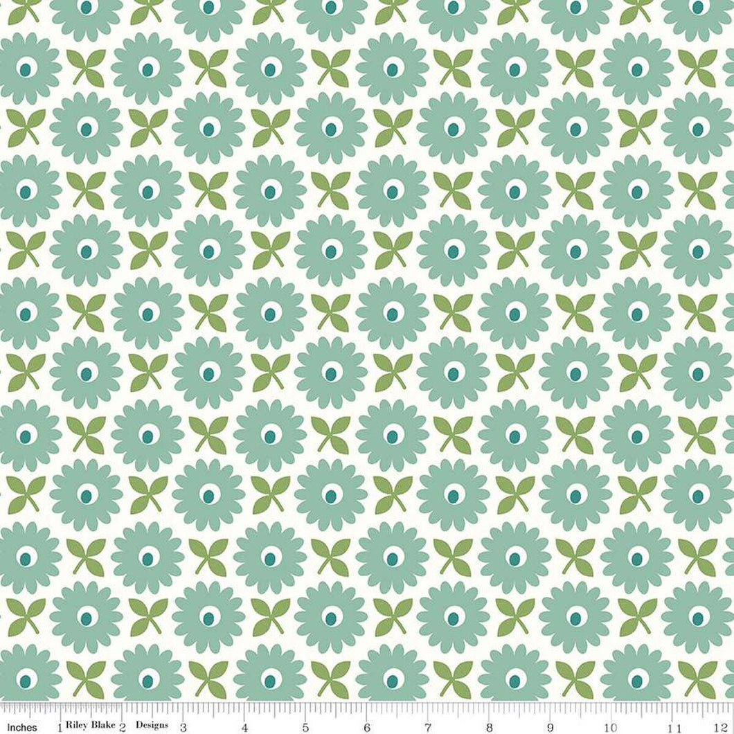 Riley Blake Lori Holt Home Town Heirloom Sea Glass Backing Fabric 108