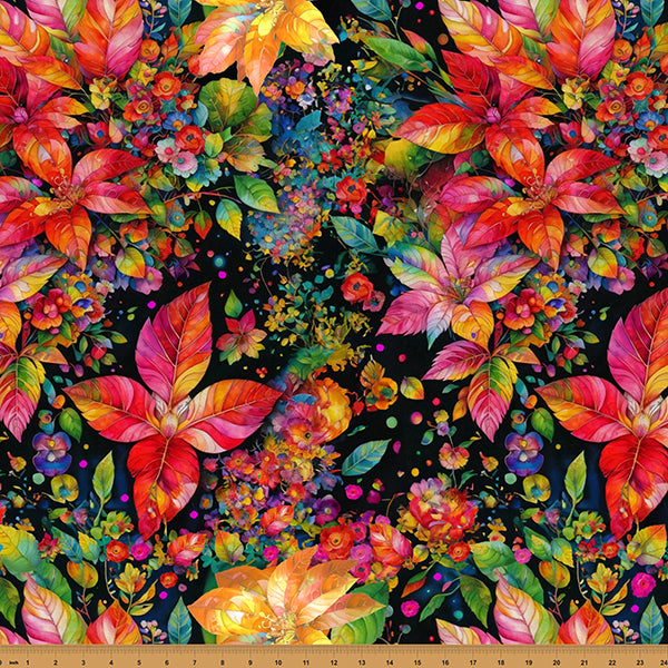 Hoffman Fabrics Yuletide Blooms Fabric Collection Sold by the yard