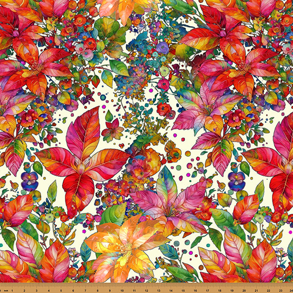 Hoffman Fabrics Yuletide Blooms Fabric Collection Sold by the yard