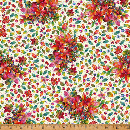 Hoffman Fabrics Yuletide Blooms Fabric Collection Sold by the yard