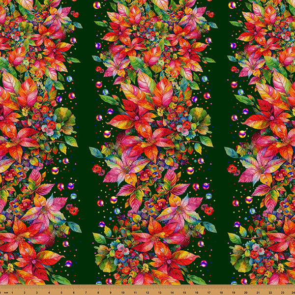Hoffman Fabrics Yuletide Blooms Fabric Collection Sold by the yard