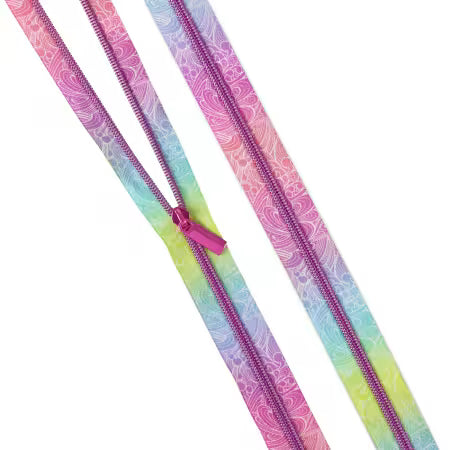 Sallie Tomato Tula Pink Floral Reef Collection: 3 Yards of #5 Zippers Making Waves # ZBY5C140