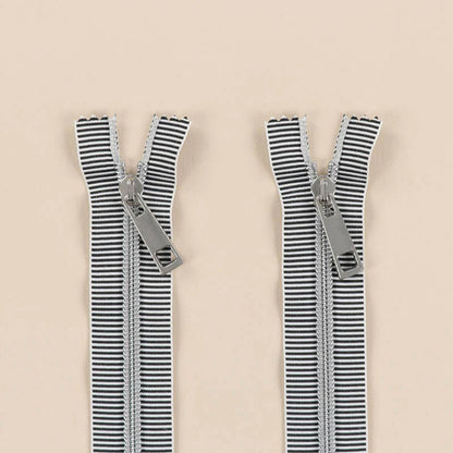 Kimberbell 16" Black & White Striped Zipper, Pack of 2 KDKB1329