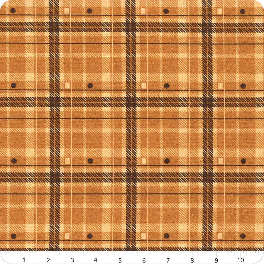 Moda Acorn Hollow Plaid Fabric Yam Hayride Yardage SKU# 30764-18 Sold by the Yard