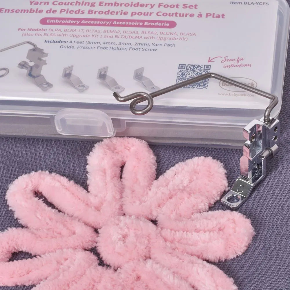 Baby Lock Yarn Couching Embroidery Foot Set, 4 Soles SKU:BLA-YCFS