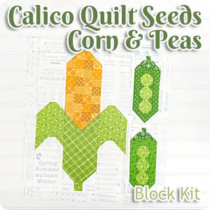 Lori Holt Calico Quilt Seeds Fabric Kits - Various - Tomatoes, Squash, Root Veggies, Peppers, Corn & Peas, Pumpkin