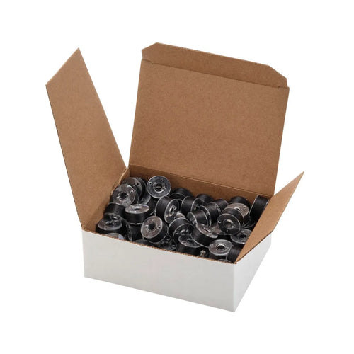 Filtec Clear-Glide Class 15 Black Box of 80 Prewound Bobbins Clear-Glide - Class 15/A - 92yds - Black - Bulk - 13316