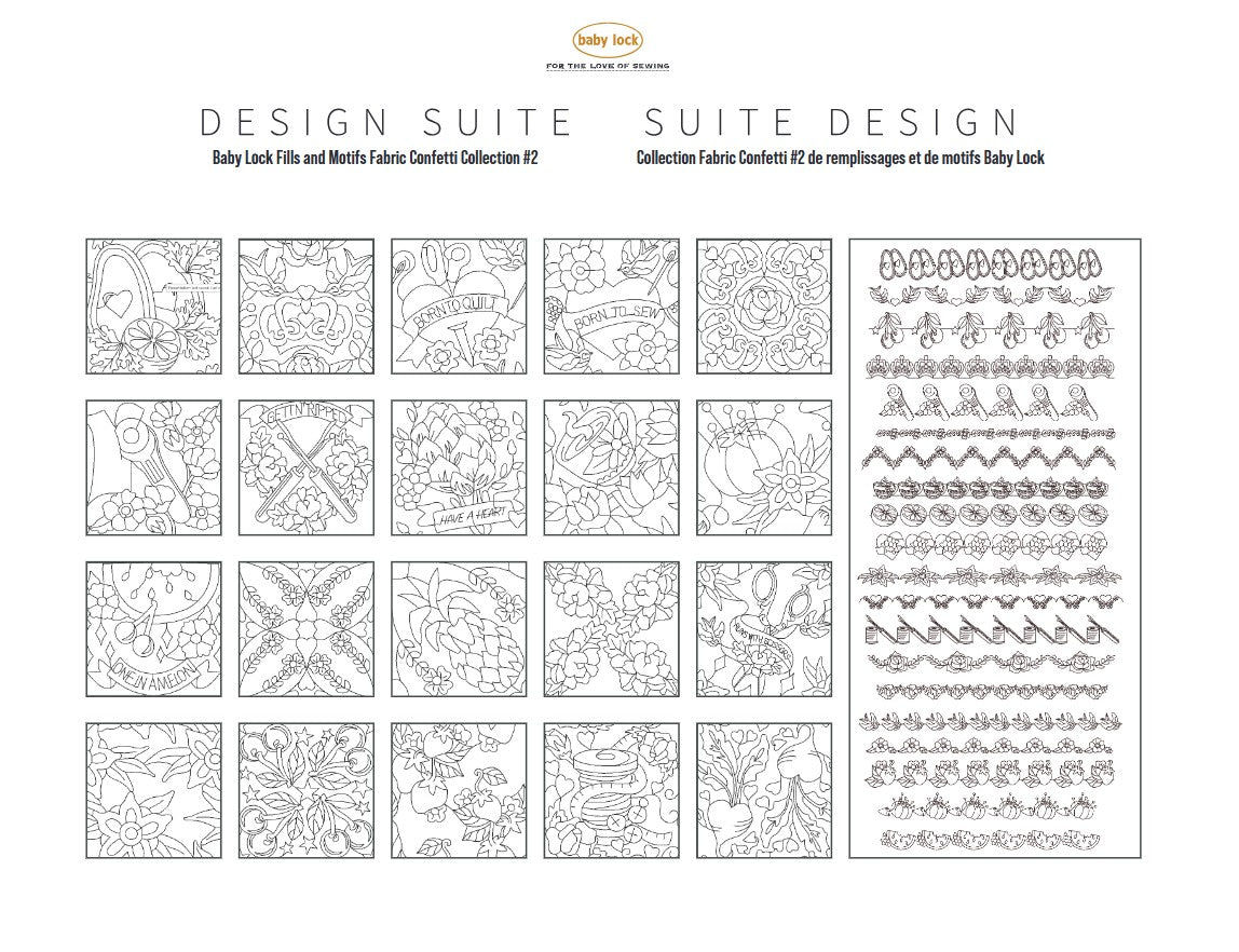Baby Lock Fills and Motifs Fabric Confetti Collection #2 BLA-IQFM-FC2