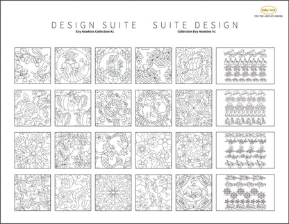 Baby Lock Design Suite Fills and Motifs Evy Hawkins Collection #1 BLA-IQFM-EH