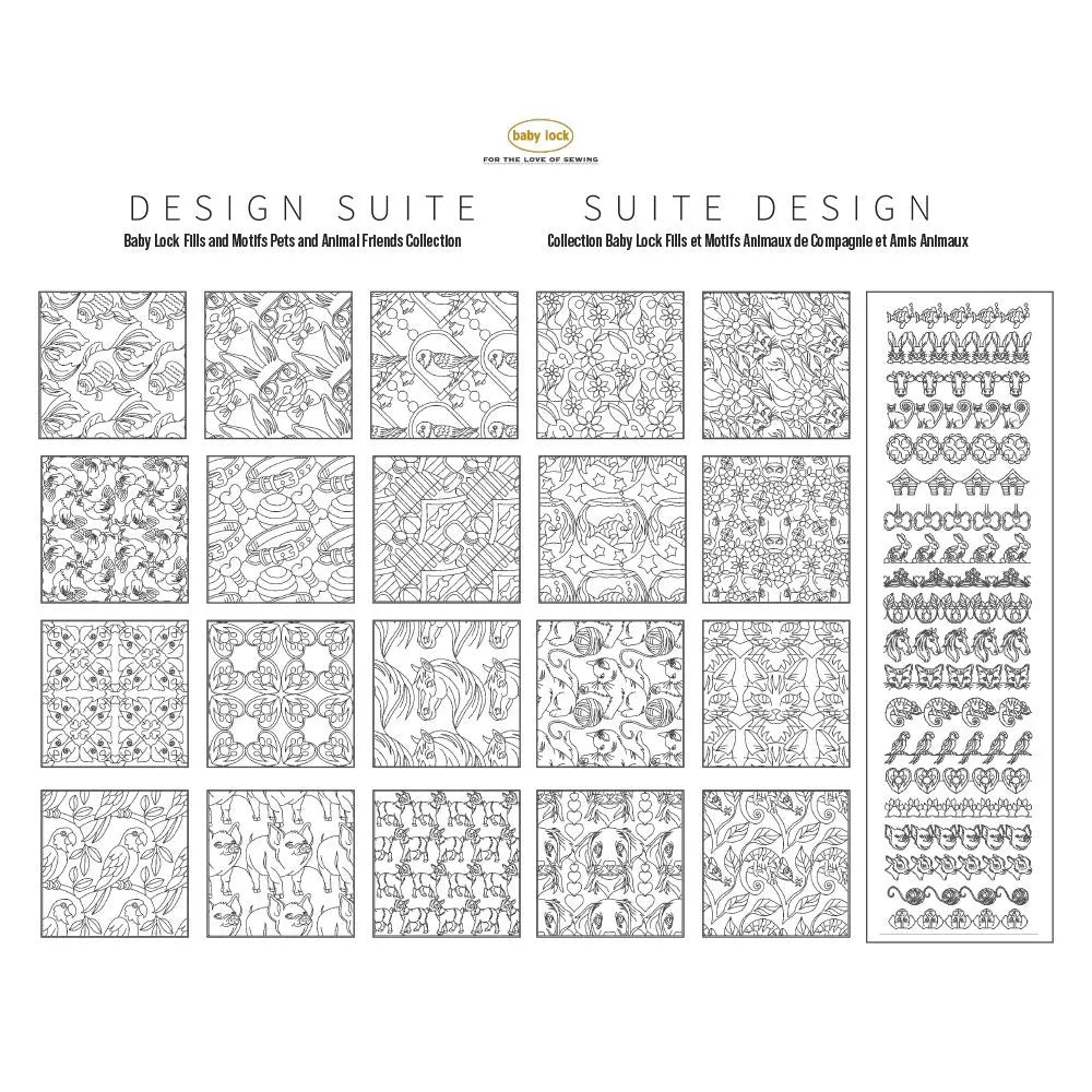 Baby Lock Fills and Motifs Pets Collection No 1  SKU:BLA-IQFM10