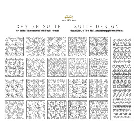 Baby Lock Fills and Motifs Pets Collection No 1  SKU:BLA-IQFM10