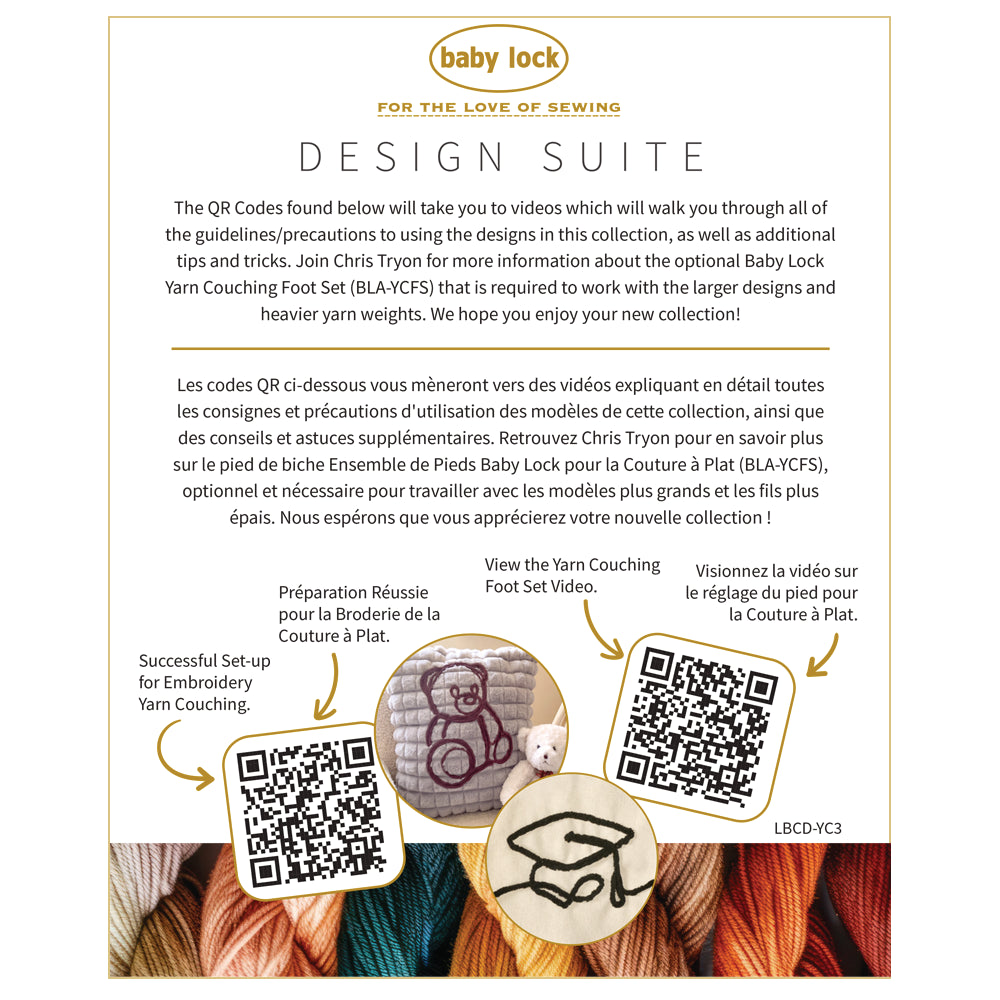 Baby Lock Design Suite Yarn Couching Embroidery Design Collection 4 - Celebration SKU:BLA-DSUITE-YC4