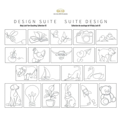 Baby Lock Design Suite Yarn Couching Embroidery Design Collection 3 - Open Shapes SKU:BLA-DSUITE-YC3