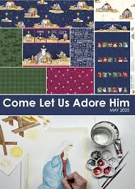 Riley Blake Come Let us Adore Him Nativity Fabric Collection By the Yard