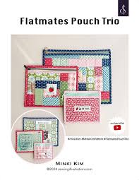 Minki Kim Flatemates Pouch Trio Pattern # SI-PP2