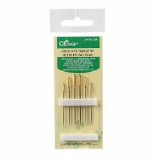 Clover Gold Eye Tapestry Needles Pack  (NO. 18, 20, 22- two of each size) # 238CV-18-22