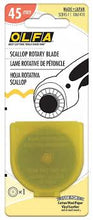 Load image into Gallery viewer, Olfa 45mm Scallop Rotary Blade Replacement SCB45-1