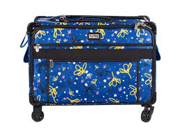 Tutto XL-Large 24 Inch Blue Machine Trolley with Daisy-Interior: 23