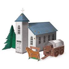 Riley Blake Machine Embroidery Homestead Prairie Church Design ME207PH0425