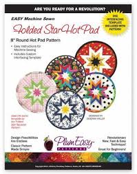 PlumEasy Patterns Folded Star Hot Pad-Round Template and Instructions PEP-101