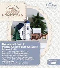 Riley Blake Machine Embroidery Homestead Prairie Church Design ME207PH0425