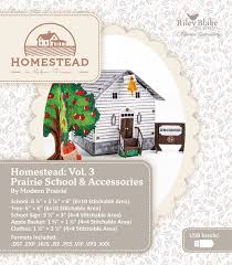 Riley Blake Machine Embroidery Homestead Prairie Schoolhouse ME207PH0325