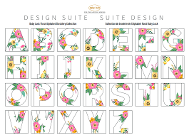 Baby Lock Design Suite Floral Alphabet Embroidery Design Collection BLA-DSUITE-FA