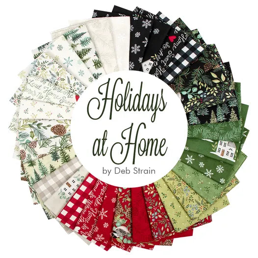 Moda Deb Strain Holidays At Home Fabric collection sold per yard