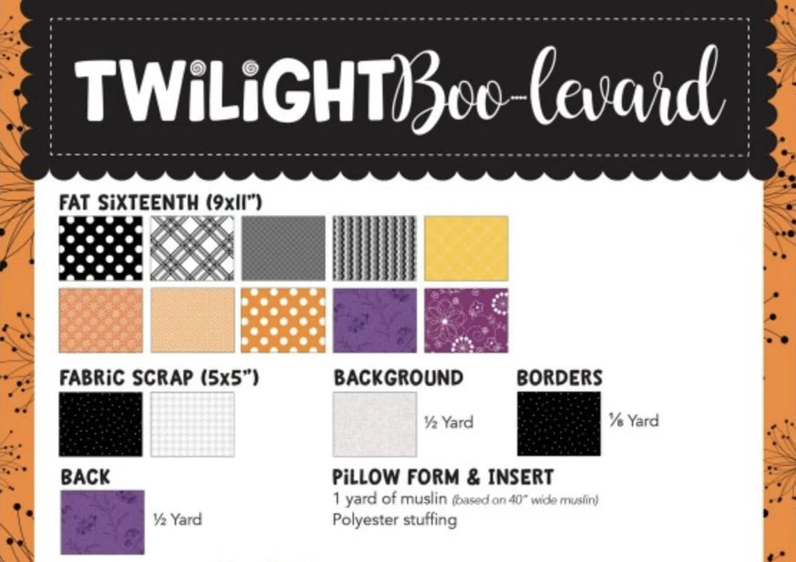 Kimberbell Twilight Boo-levard Fabric Kit CUT IN OUR STORE