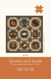 Spooks and Spells Quilt Kit by Stacy Iest Hsu- Moda- 63" x 63" Halloween with Panel
