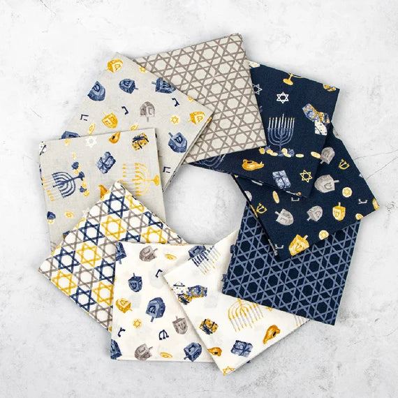 Riley Blake Hanukkah Nights Fabric Collection Sold by the Yard