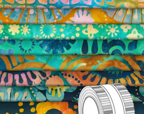 Robert Kaufman Artisan Batiks Retro Rainbow Roll-Up RU-1221-40